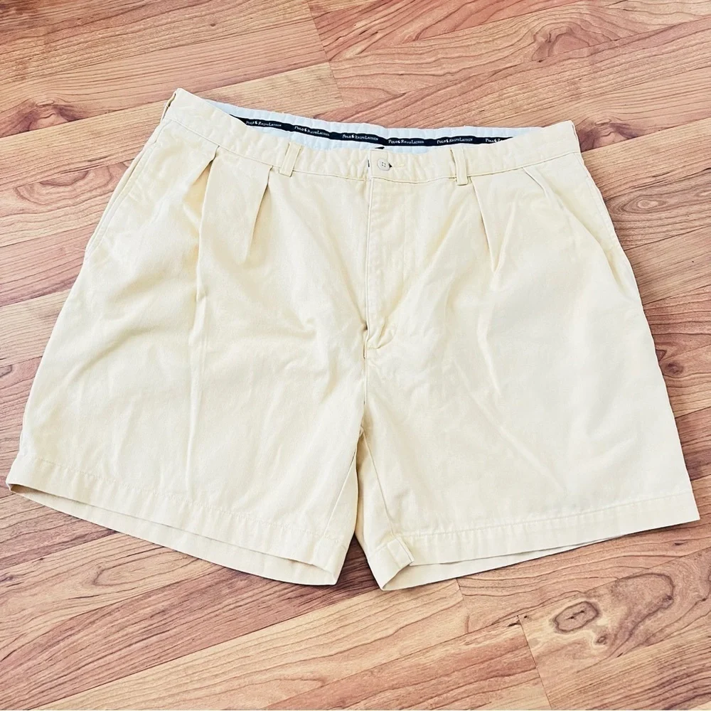 Polo Ralph Lauren Men’s butter yellow chino Shorts old money Summer